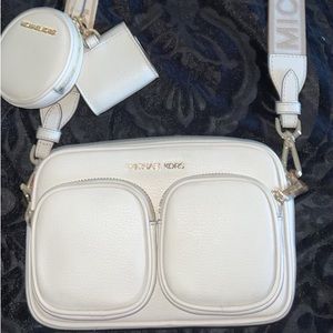 Mk white crossbody bag